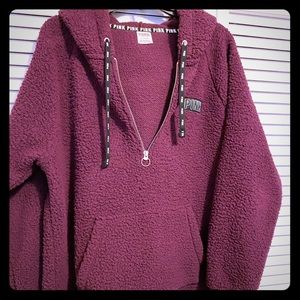 Pink teddy pullover